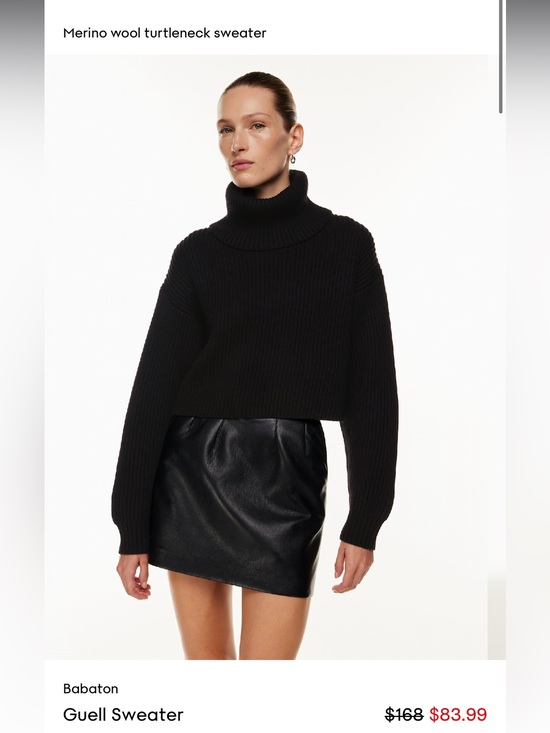 Aritzia Sweaters - Babaton Black Merino Wool Turtleneck Sweater